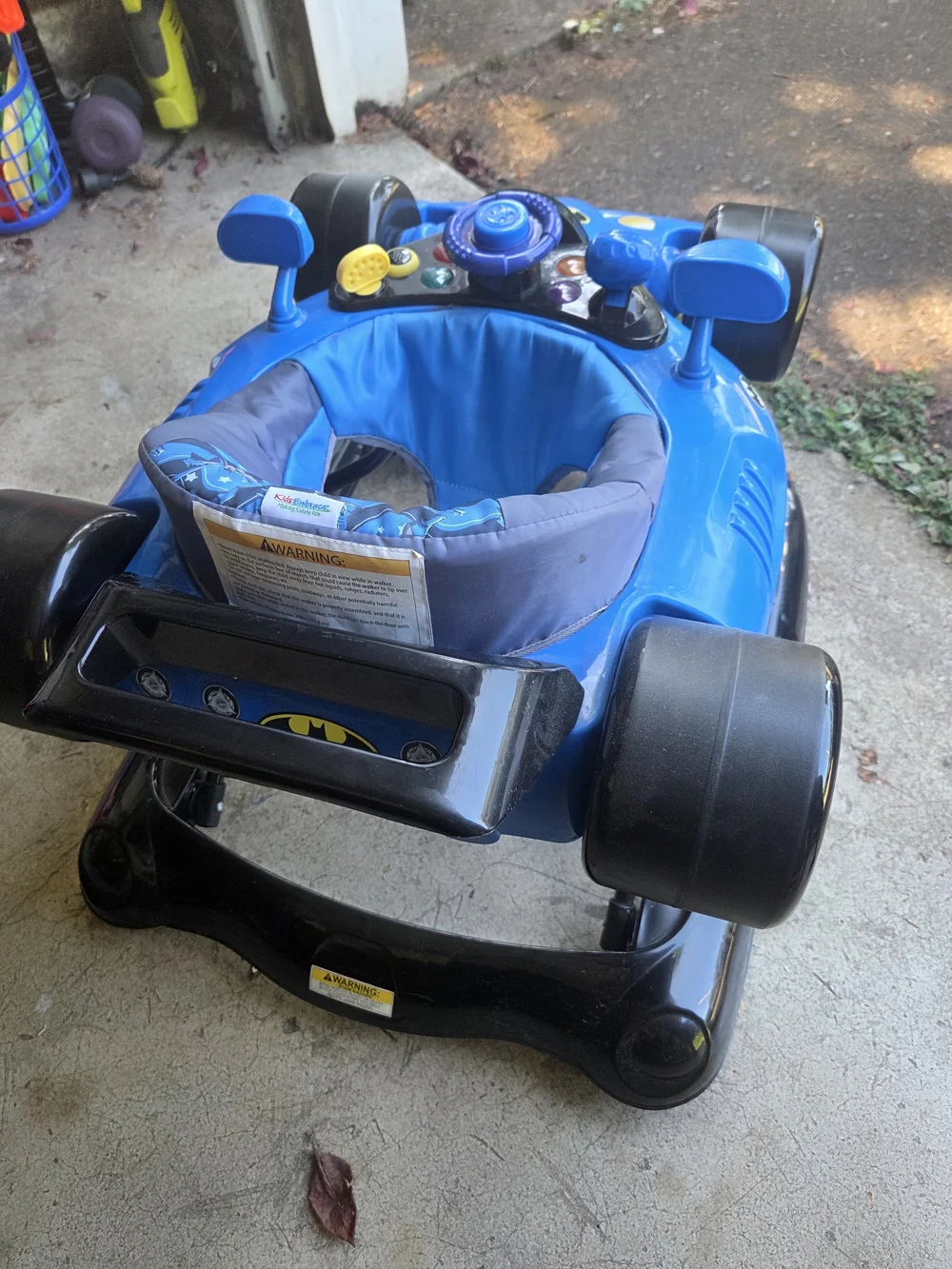 Batman Blue and Black Ride-On Walker with Steering Console